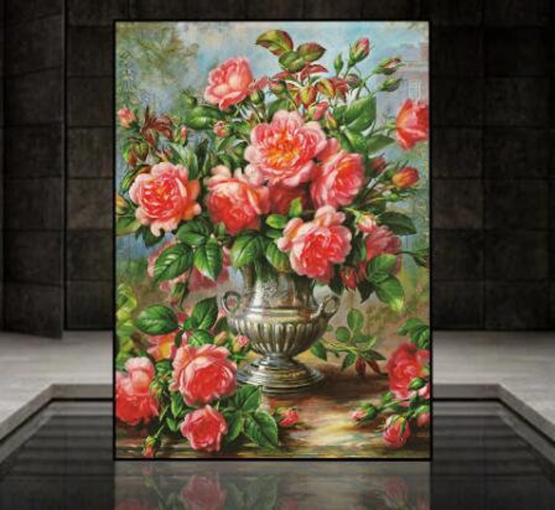 Cheap Flowers 5D DIY Diamond Painting Full Square/Round Drill Gorgeous  Flowers Diamond Embroidery Kits Cross Stitch Home Decor Gift