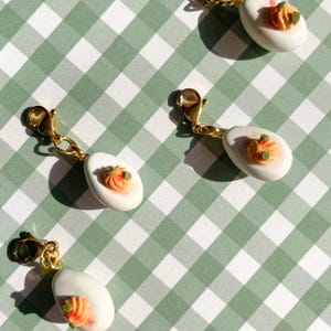 Deviled Egg Bag Charm Zipper Pull