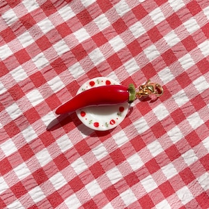 Chili Pepper Bag Charm Zipper Pull