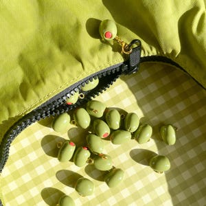 Olive Bag Charm Zipper Pull