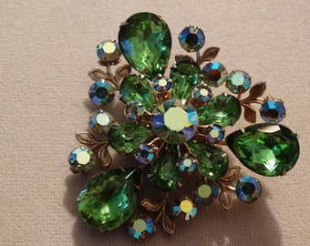SALE Stanley Hagler Brooch Signed, Sapphire Blue/pearls/jade Leaf, Haskell  Like Gold Plate, Great Gift Vintage Rare, Fabulous 