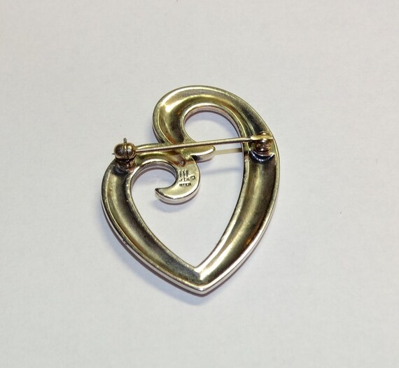 Vintage James Avery Mother's Love Heart Brooch, P… - image 2
