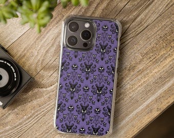 Funda para teléfono con fondo de pantalla de la Mansión Encantada / Compatible con MagSafe, Disney Gótico