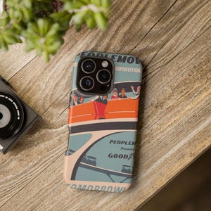 Phone Case, Vintage Tomorrowland Peoplemover Design, Retro Space Fans Gift, Protective Cover Accessory, Tough Case, Cool Disney Theme,