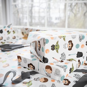 Wrapping Papers, Cute Characters Star Wars, Gift Wrap, Stationery, Birthday Present, Scrapbooking Paper, Craft Supplies