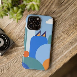 Étui pour téléphone Bluey : compatible magnétique MagSafe, housse de protection pour dessin animé