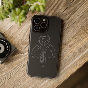 Mandalorian Skull Matte Tough Phone Case, Protective Phone Cover, Star Wars Fan Gift, Unique Phone Accessory, Custom Phone Case