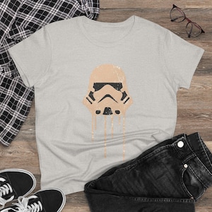 Women&#39;s Tee, Stormtrooper Chic Shirt, Star Wars Fan Gift, Graphic Tee, Sci-Fi Apparel, Movie Lover Top