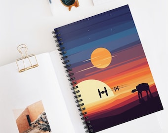 Star Wars Spiral Notebook: Ruled Line Journal, Galaxy Sci-Fi Gift