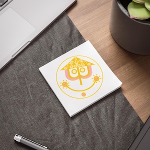 Post-it Note Pads, Small World Design, Cute Office Supplies, Stationery Gift, Sticky Memo Pads, Notepads for Students