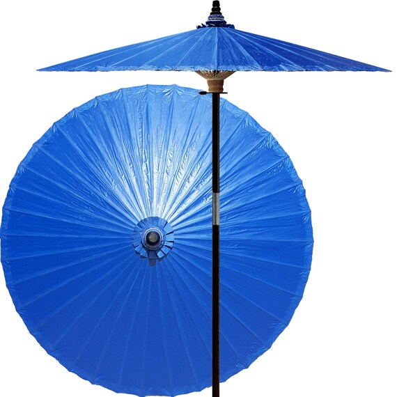 Patio Umbrella 7ft Hand Painted And Handmade Berry Blue Etsy