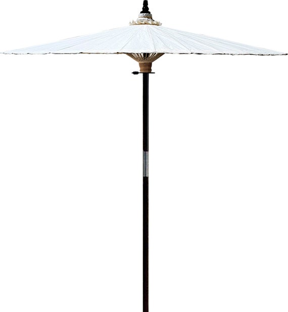 Patio Umbrella 7ft Hand Painted And Handmade Lychee White Etsy