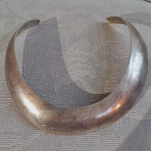 Large Vintage Mexican Sterling Silver Choker Necklace