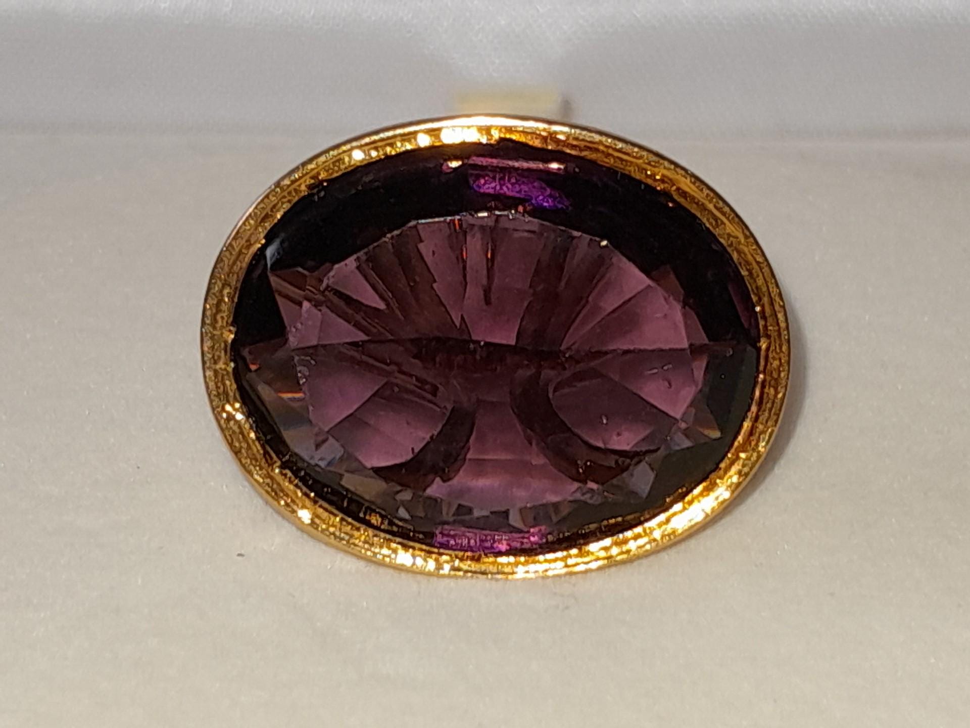 Antique Georgian 9ct Gold Seal Fob Purple Quartz Pedant, Fine Example, Exceptional