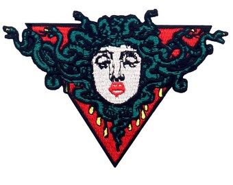 Naszywka do prasowania z haftem MEDUSA Lady Snake Head