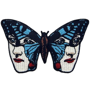 The Butterful Women Face Embroidered Patch Iron On Sew On Patch For Clothing Fashion DIY
