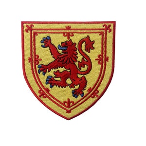 Scotland Coat of Arms Embroidered Emblem Cross Lion Shield Iron On Sew On Patch