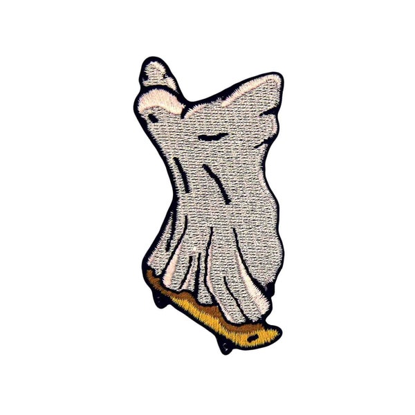 Ghost Skateboard Sew On Iron On Patch Embroidered Badge Fabric Craft Applique