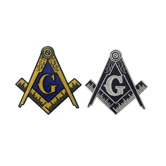 Embroidered 5 Free Mason Masonic Emblem Iron or Sew Hat Vest Bag Patch Freemason Gift