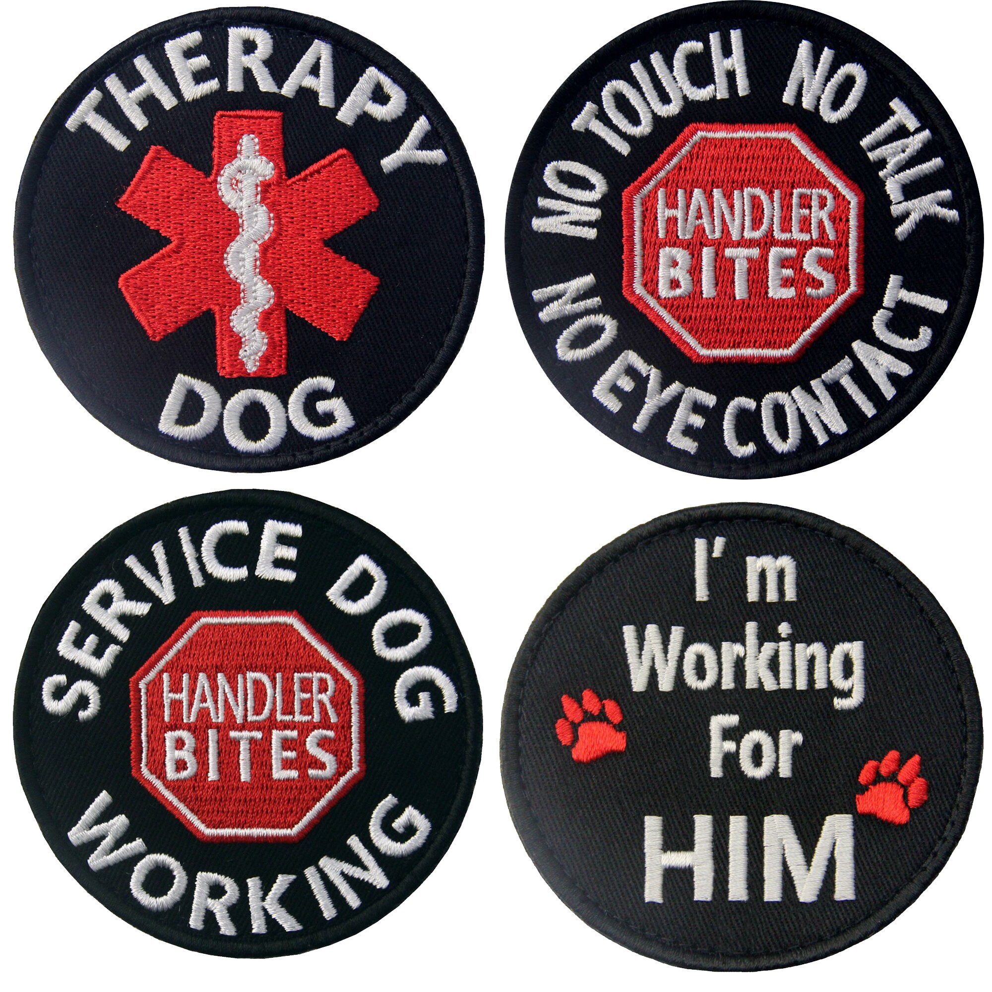 embroidered service dog patches