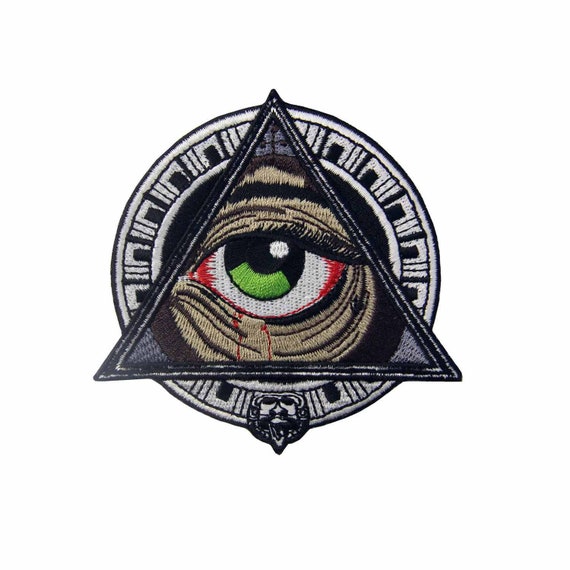 Triangle All Seeing Eye Iron On Patch Colorful Novelty Cosplay Biker Patch Triangle All Seeing Eye Iron On Patch Colorful Novelty Cosplay Biker Patch
