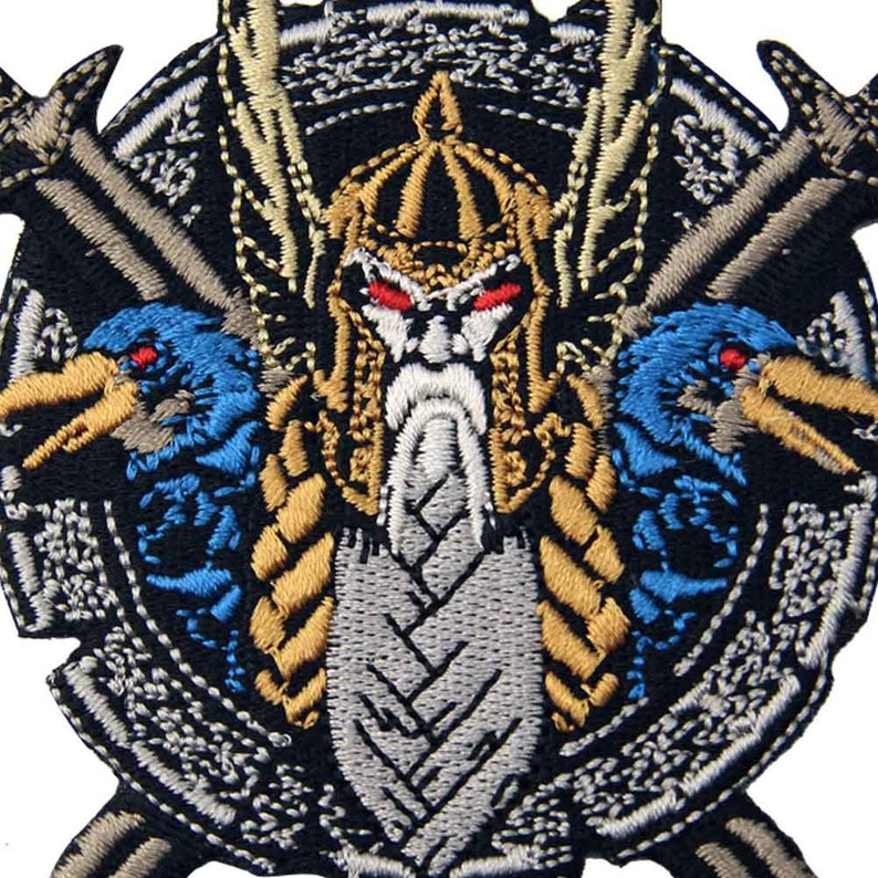 The God of War Odin Viking Badge Iron on Patch Etsy