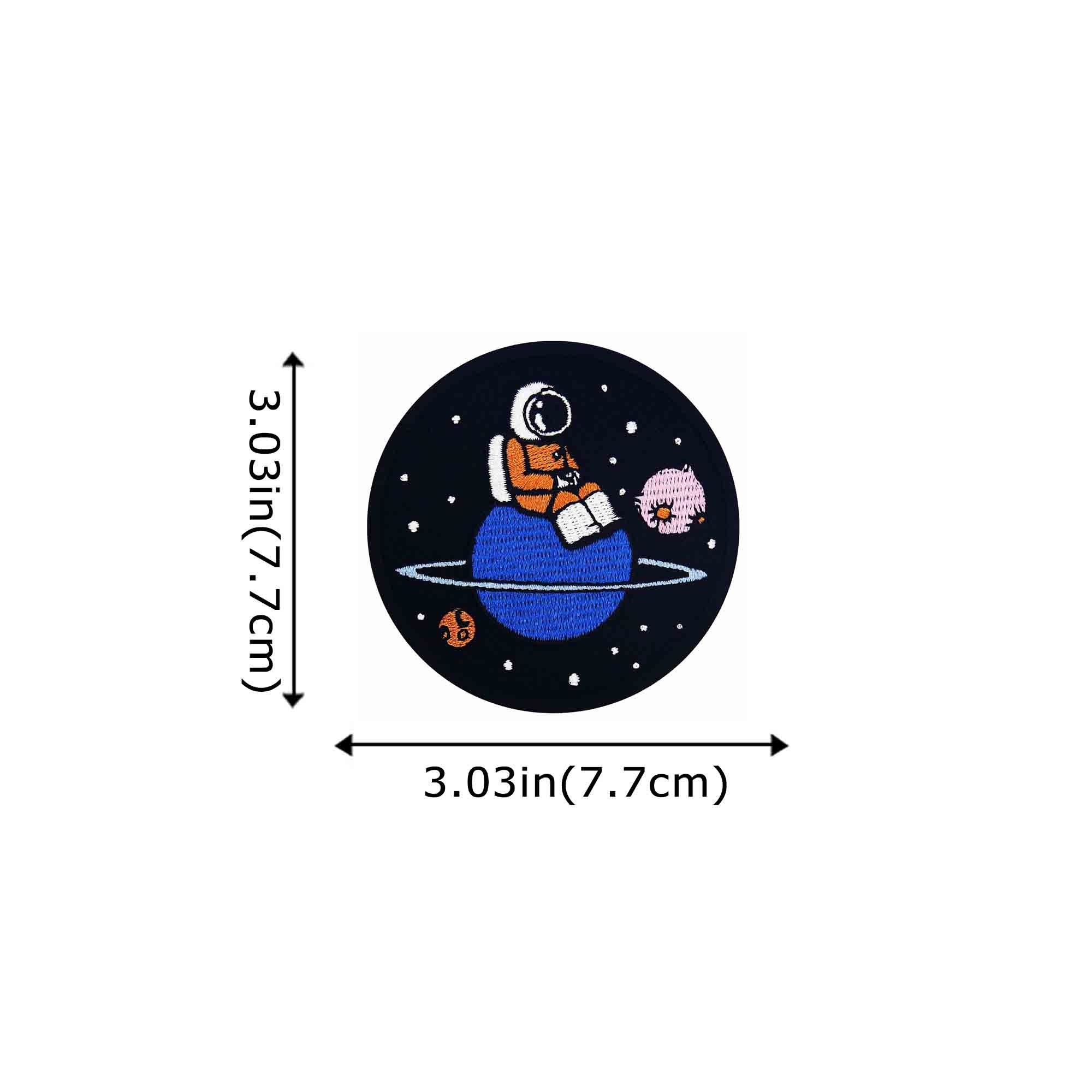 "Lost In Lonely Planet" Astronaut Embroidered Patch - Iron On Or Sew On, 2.5x3.5 Inches - View #4