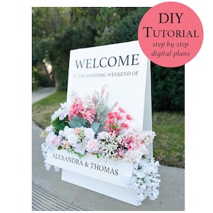 Downloadable Tutorial: Flower Box Welcome Sign, DIY Bloom Box, Make Your Own Flower Box Wedding Sign, Step by Step Instructions With Photos image 1