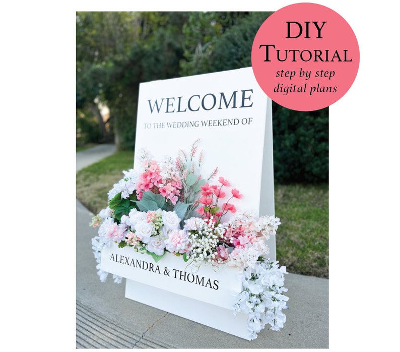 Downloadable Tutorial: Flower Box Welcome Sign, DIY Bloom Box, Make Your Own Flower Box Wedding Sign, Step by Step Instructions With Photos image 1