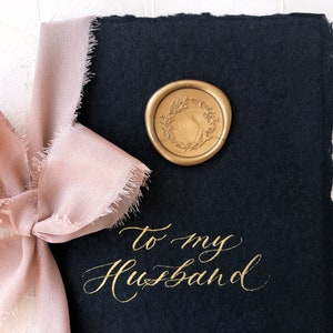 Black Vow Books: Handmade Paper, Calligraphy, Deckled Edge - His & Hers
