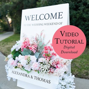 DIY Flower Box Welcome Sign Video Tutorial (Digital Download)