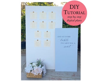 DIY Wedding Backdrop Plans: Self-Standing Wood Seating Chart (PDF Workbook)