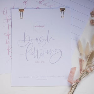 Brush Lettering Workbook for Beginners // Hand Lettering Guide // Digital Download