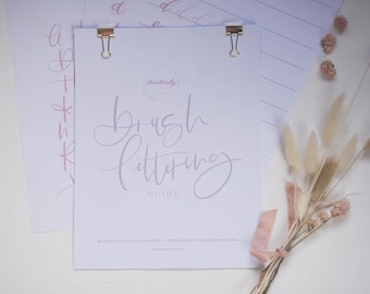 Brush Lettering Workbook for Beginners // Hand Lettering Guide // Digital Download