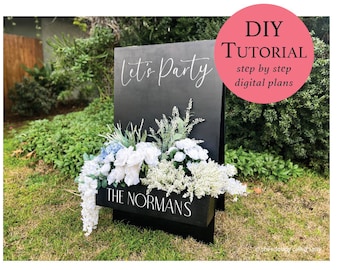 DIY Flower Box Welcome Sign Tutorial: Step-by-Step Instructions (PDF Workbook)