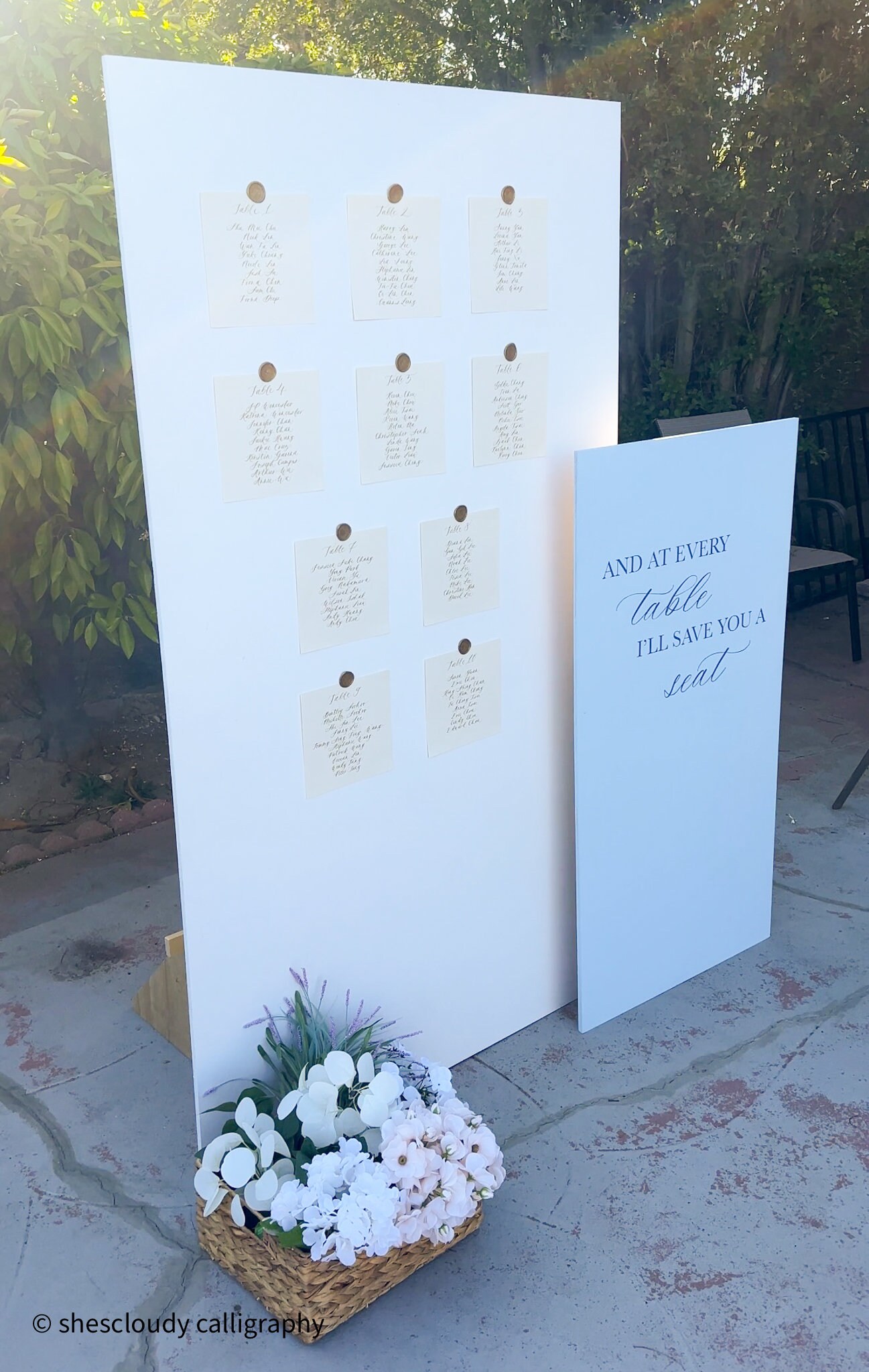 DIY Wedding Backdrop Plans: Self-standing Wood Seating Chart (PDF ...