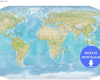 modern world map etsy