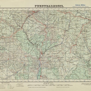 Fuentearmegil Map, Fuentearmegil Print, Fuentearmegil Poster, Fuentearmegil Plan, Old Fuentearmegil Map, Spain Map, Map of Spain, 1954