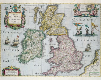 Map of Great Britain, Map of England, Map of UK, Old Map of Europe, Ancient World Maps, Antique Maps, 1661, Old World Map, Digital World Map