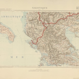 Thessaloniki Karte, Karte von Thessaloniki, Thessaloniki Stadt, Salonique Plan, Thessaloniki Stadtplan, Griechenland Karte, Karte von Griechenland, Altes Griechenland 1925