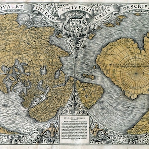 Antique World Map, Old World Map, Digital Map Print, Vintage Map, Vintage Map Print, Ancient Maps, Old Maps, Old Map Print, Antique Map 1531