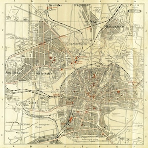 Königsberg Map, Map of Königsberg, Königsberg Plan, Königsberg Print, Konigsberg Poster, Old Konigsberg, Retro Konigsberg, Konigsberg City