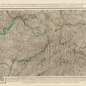 Una mappa dei confini di Polonia, Ungheria e Germania, Mappa della Polonia, Mappa della Polonia, Download della Polonia, Mappe della Polonia, Mappa dell'Ungheria, Mappa della Germania, 1772