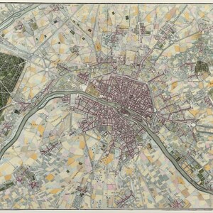 Mapa Paryża, Mapa Paryża, Dekoracja Paryża, Sztuka ścienna Paryża, Wydruk Paryża, Plakat Paryża, Sztuka Paryża, Mapa Francji, Wydruk mapy Francji, Plakat Francji