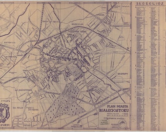 Białystok Map, Map of Bialystok, Bialystok Print, Bialystok Poster, Bialystok Art, Bialystok Map Art, Bialystok City, Poland Map, Poland