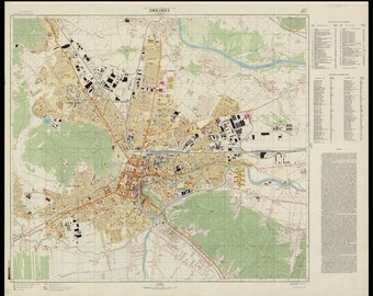 Ljubljana Map, Ljubljana City Print, Old Ljubljana Map, Ljubljana Poster, Ljubljana Plan, Ljubljana Print, Slovenia Map, Slovenia Print