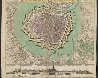 Carte de Vienne, Carte de Vienne, Carte de Vienne, Plan de Vienne, Carte de l’ancienne Vienne, Carte de l’Autriche, Carte de l’Autriche Imprimer, Ville rétro de Vienne, 1730