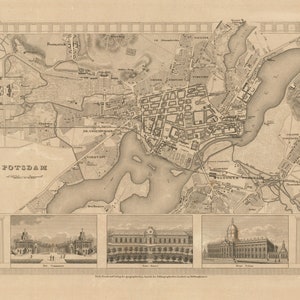 Potsdam Kaart, Kaart van Potsdam, Oude Potsdam Kaart, Duitsland Kaart, Kaart van Duitsland, Duitsland, Duitsland Kaart Afdrukken
