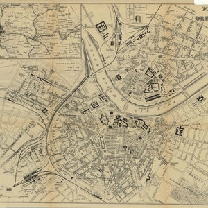 Plan von Dresden, Dresden Stadtplan, Dresden Map, Map of Dresden, Old Dresden Map, Germany Map, Map of Germany, Germany Map Print, 1900