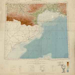 Marseille Map, Carte de France, Map of Marseille, Marseille Plan, Marseille City, Map of France, Old Map of France, France Map, 1924